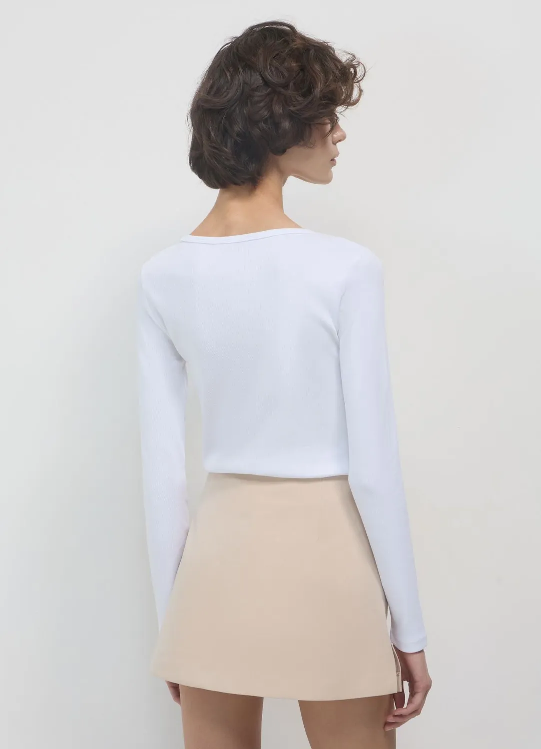 Calliope pull col rond côtelé femme coton