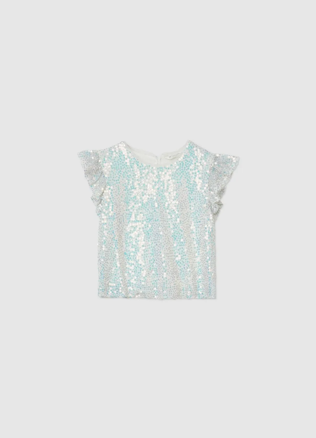 Calliope blouse paillettes fille manches courtes