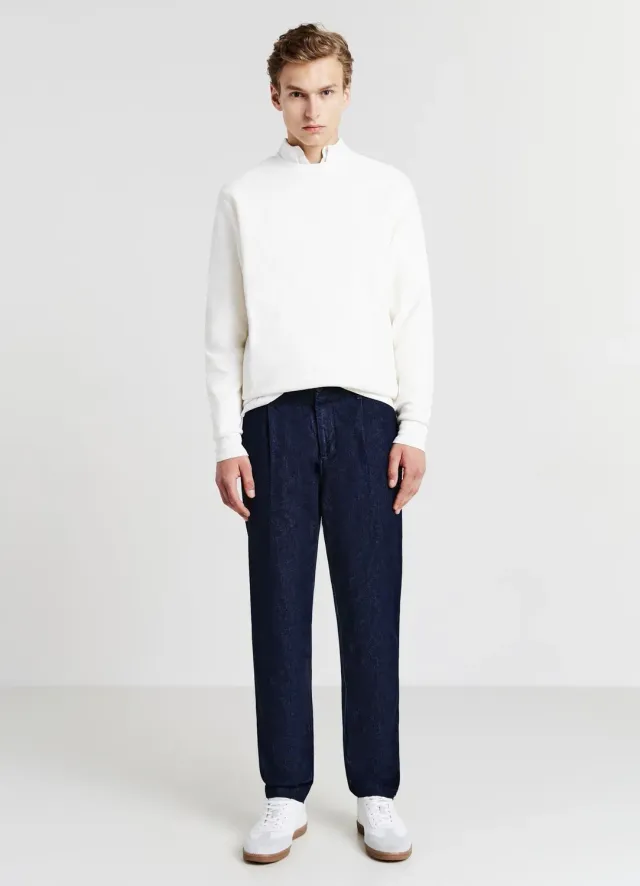 Calliope sweat col rond gaufré homme