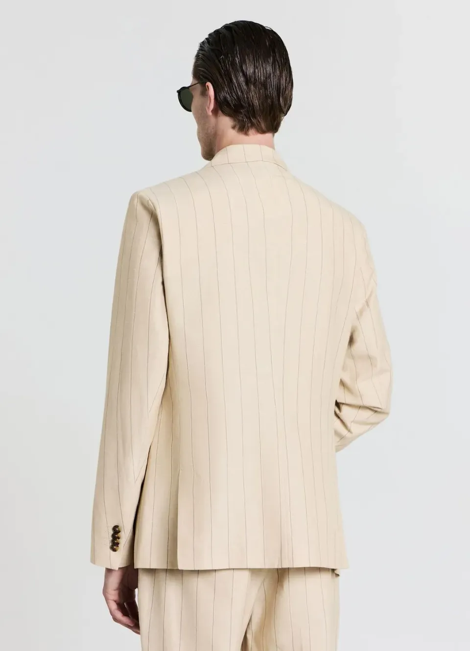 Calliope veste homme à rayures lin regular