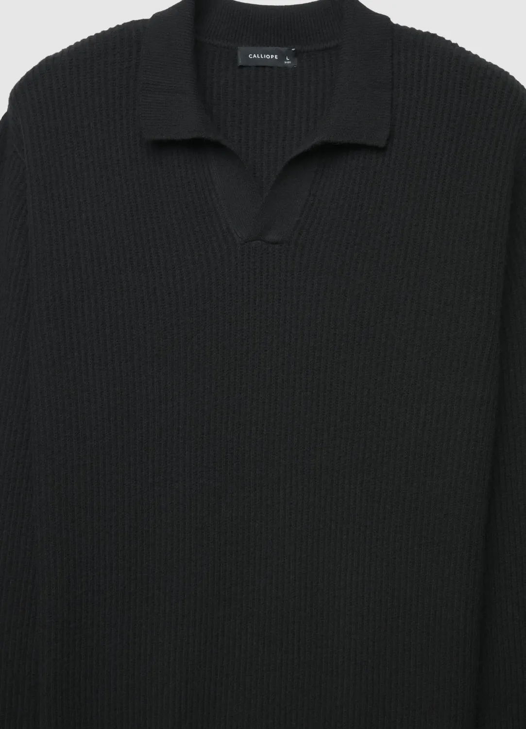 Calliope Pull polo côtelé homme manches longues regular