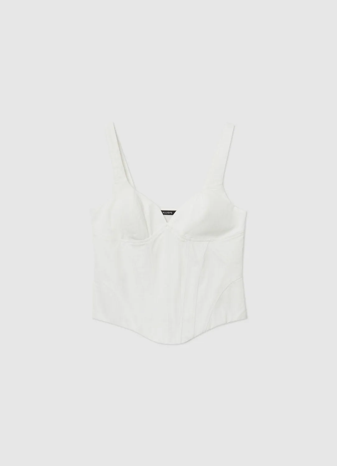 Calliope top bustier femme à baleines uni