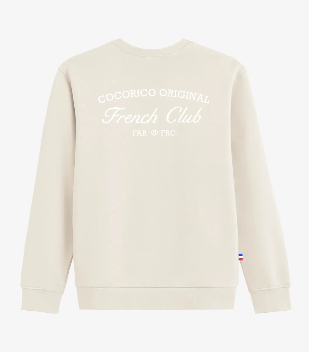 Cocorico French Club Sable sweat homme coton