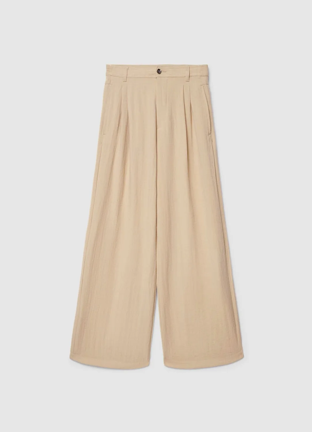 Calliope pantalon palazzo femme taille haute uni