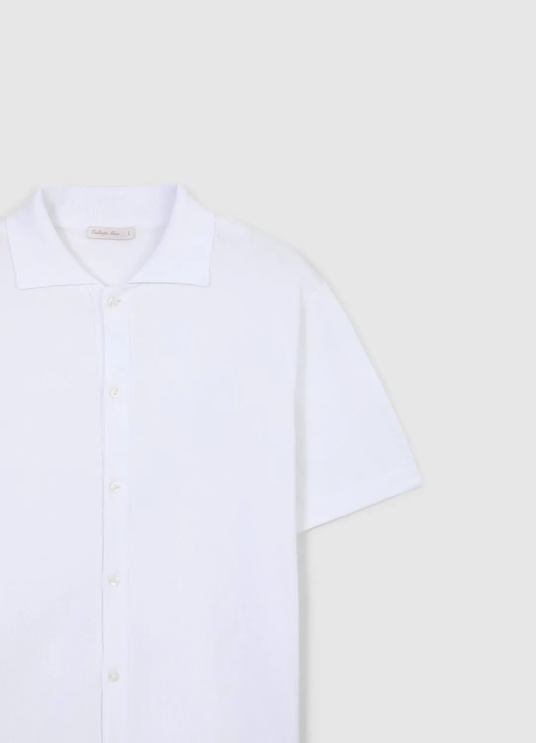 Calliope chemise bowling maille coton homme manches courtes