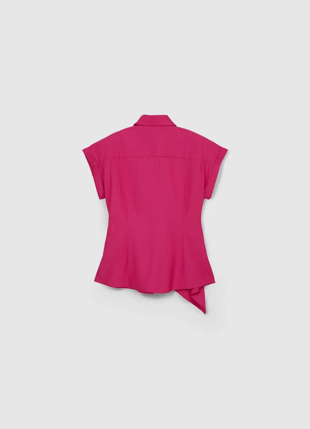 Calliope chemise nœud femme coton unie