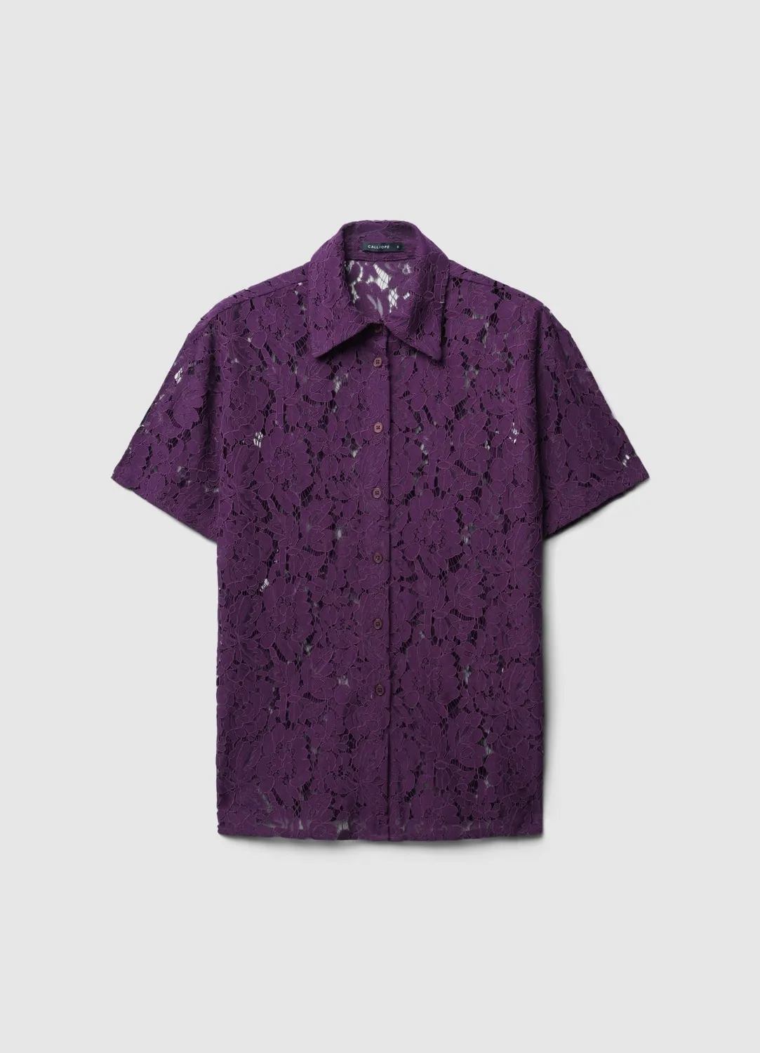 Calliope Chemise dentelle coton manches courtes