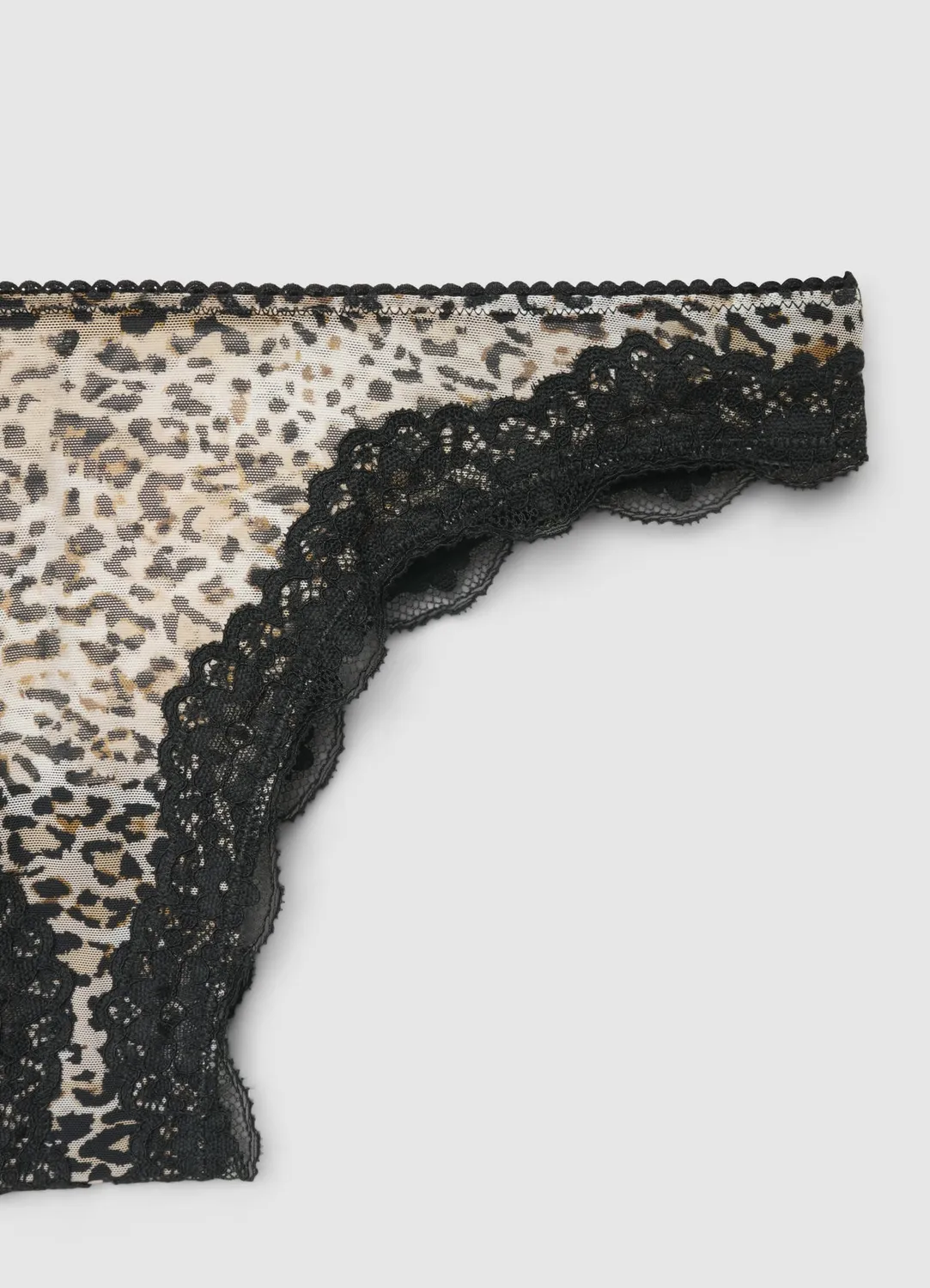 Calliope slip brésilien dentelle léopard femme