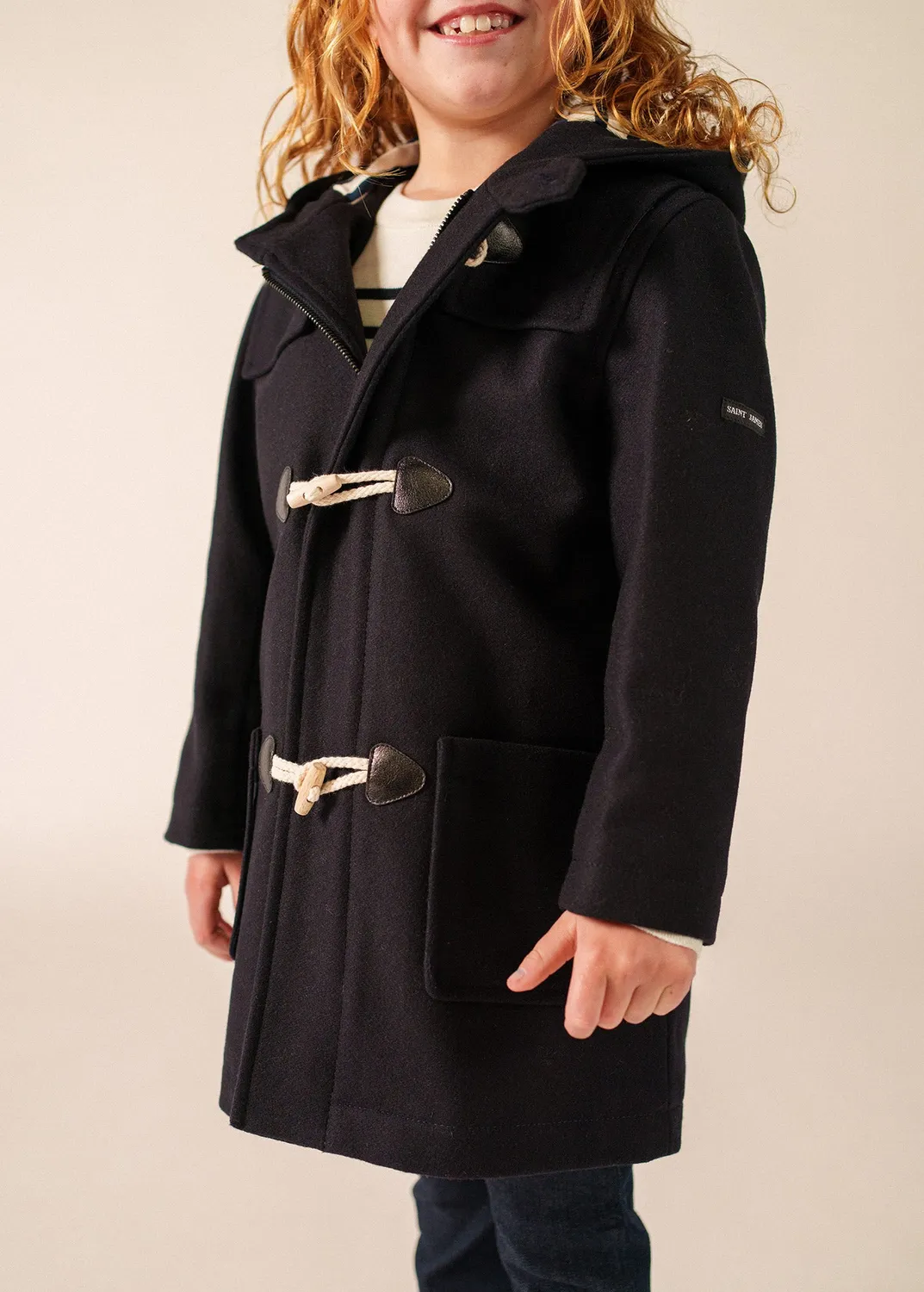 Saint James St Malo duffle-coat enfant navy