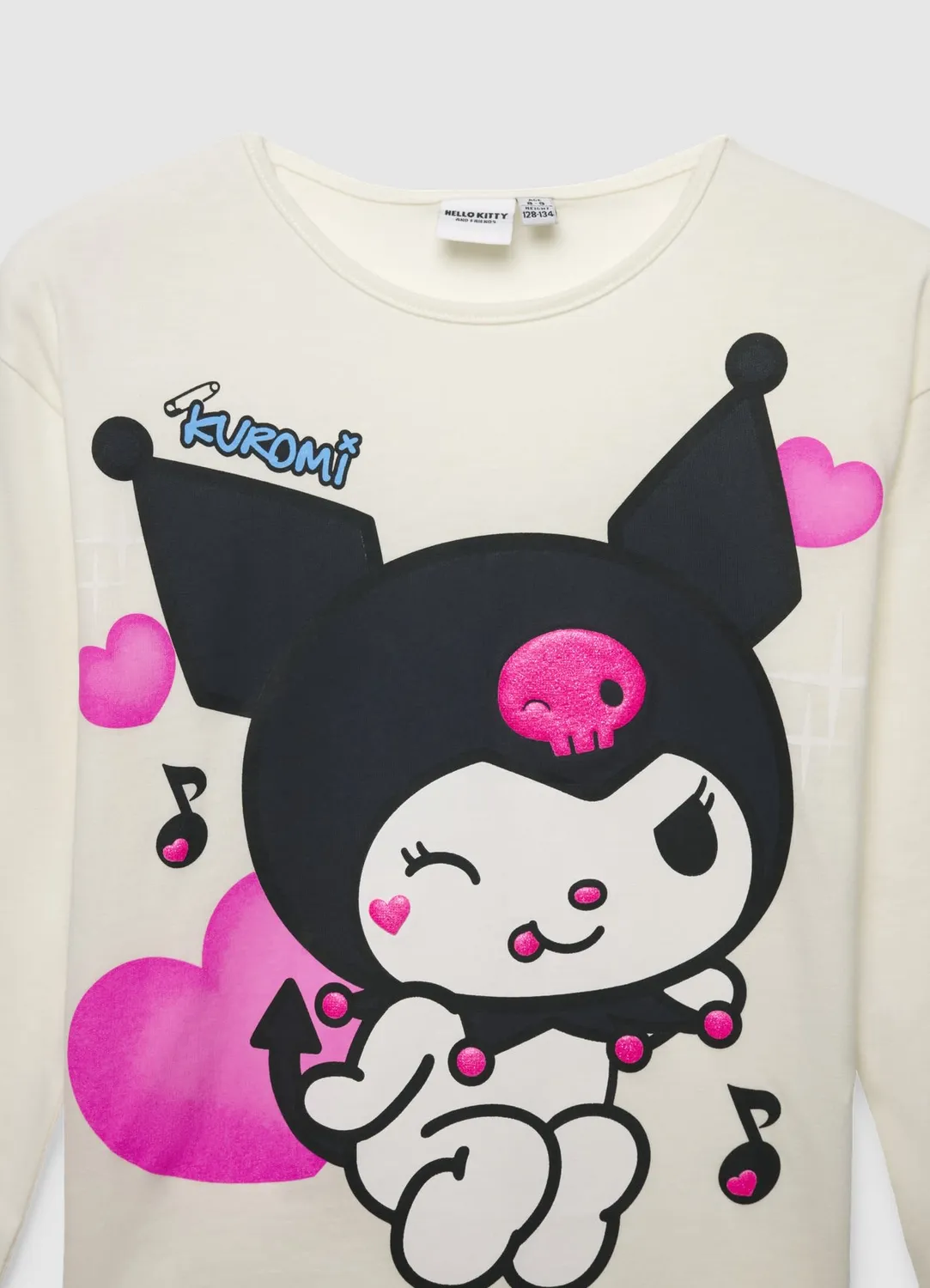 Calliope Kuromi t-shirt fille manches longues imprimé