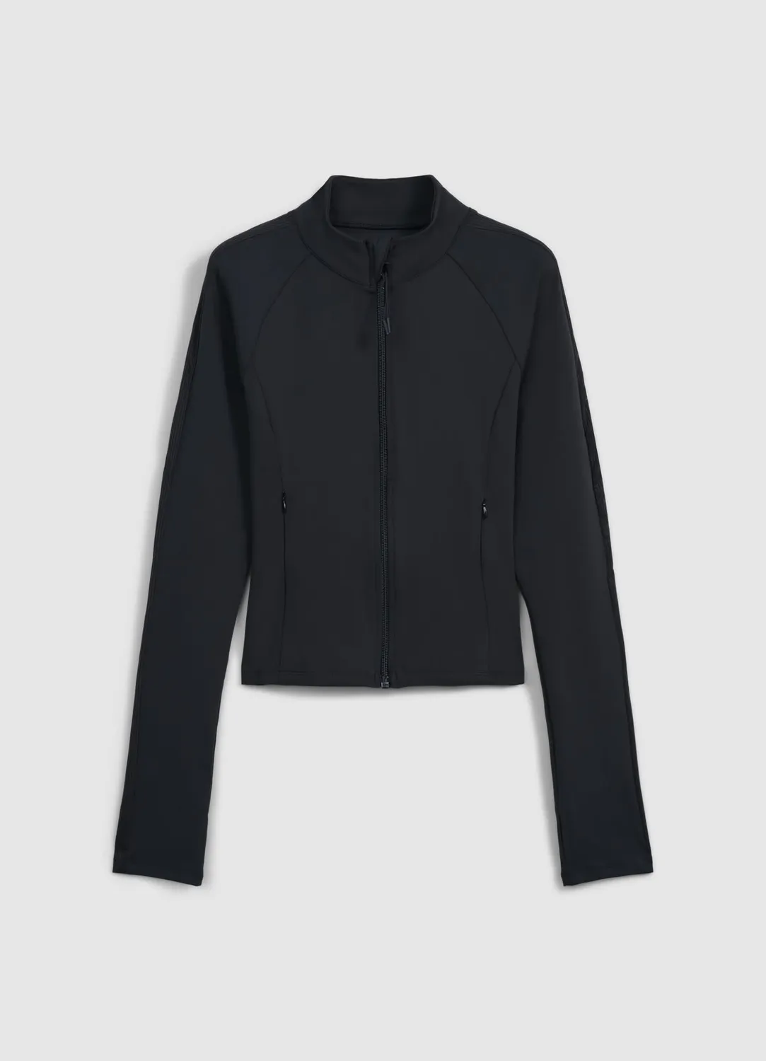Calliope sweat zippé femme S col montant ajusté uni