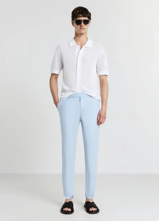 Calliope uni pantalon homme coton regular