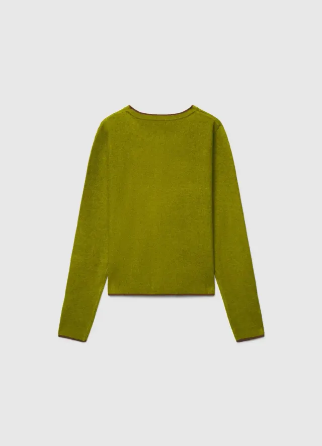 Calliope cardigan col rond contrasté femme