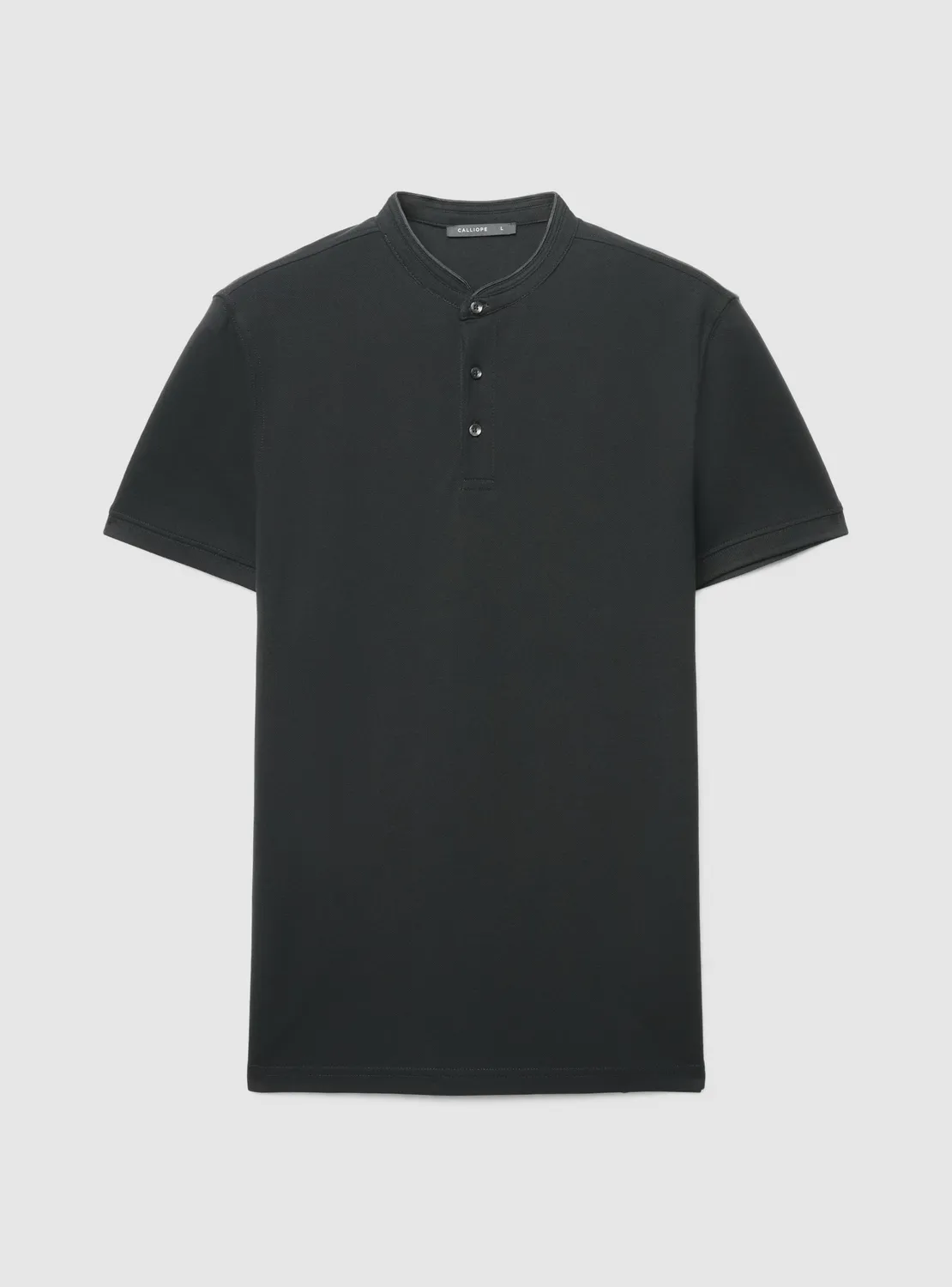 Calliope polo homme col coréen 3 boutons uni