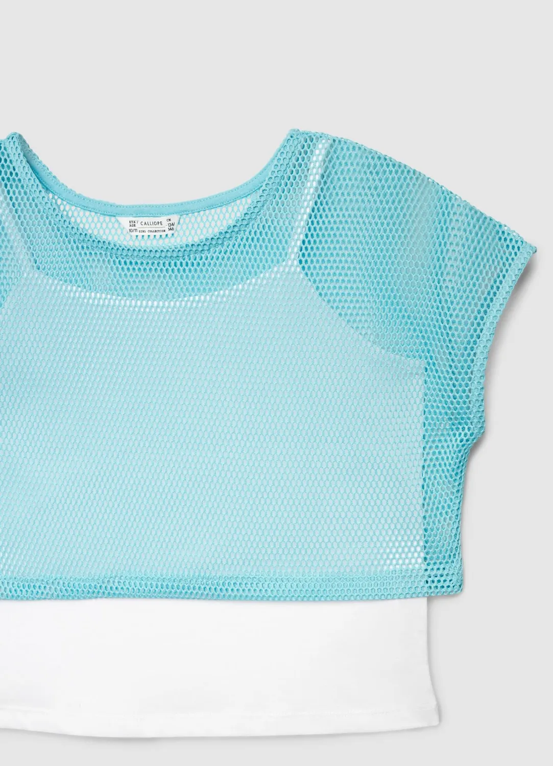 Calliope t-shirt double couche fille résille