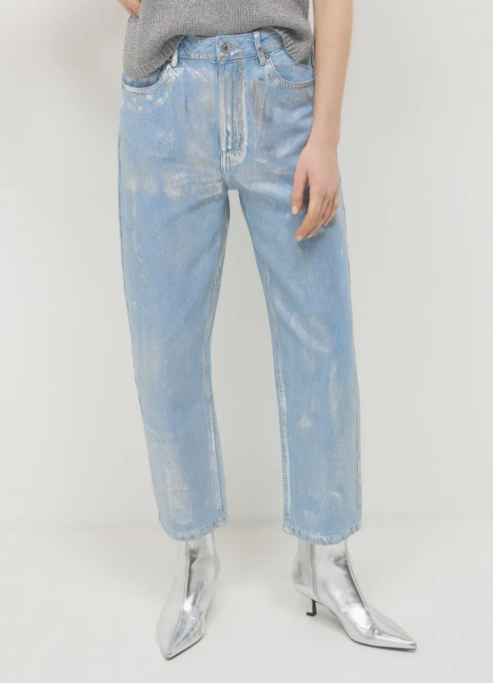 Calliope jean straight femme effet enduit 42