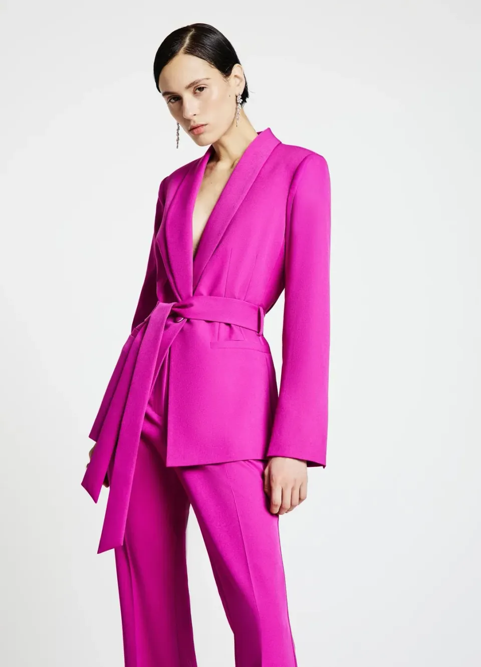 Calliope blazer femme simple boutonnage ceinture