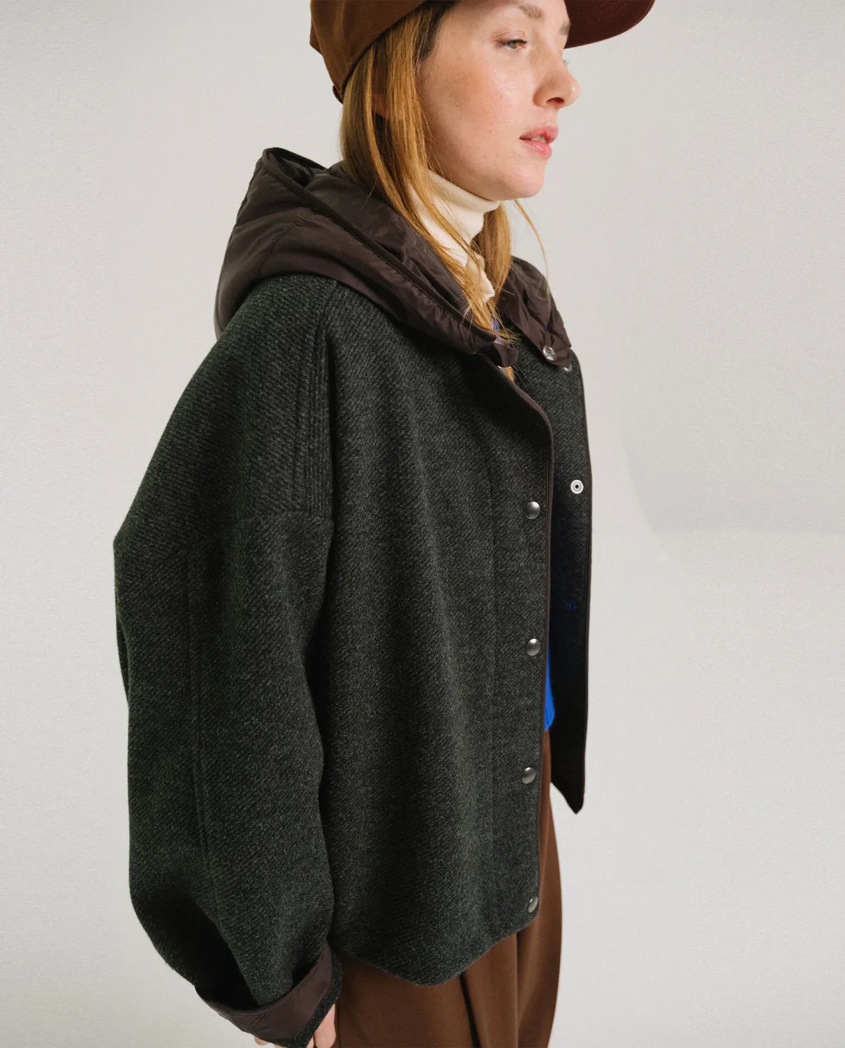 TINSELS FRIENDS blouson anthracite lainage technique