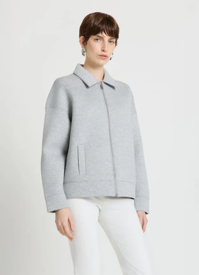 Calliope sweat zippé femme col montant uni