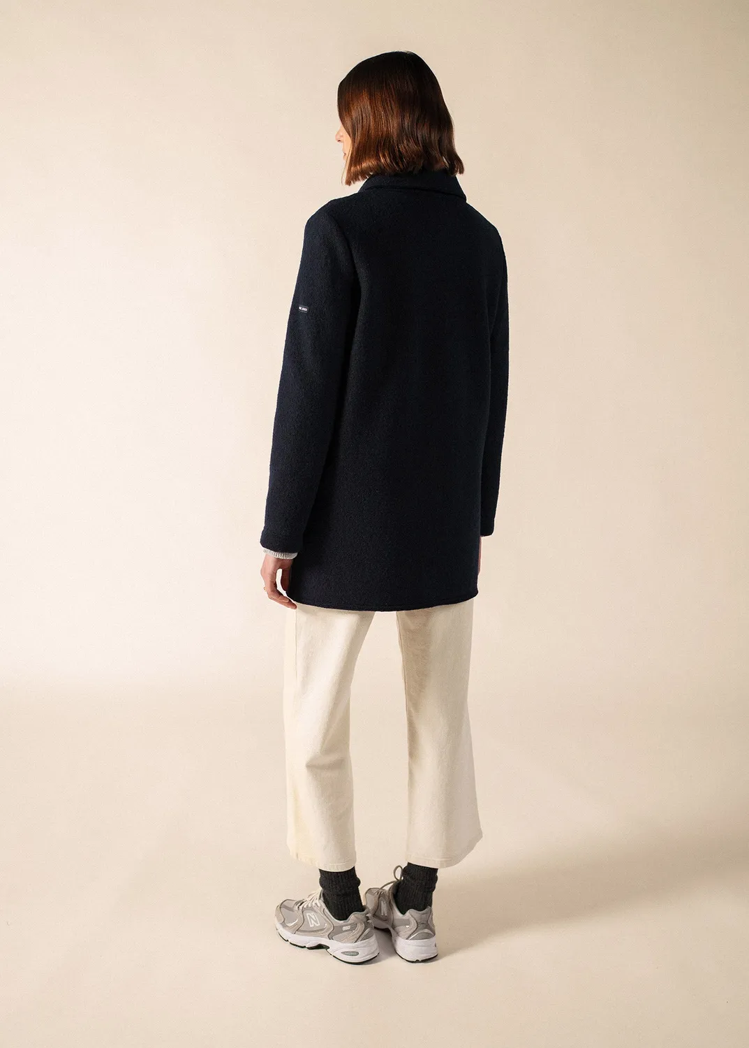 Saint James Pyrénées veste femme navy laine bouillie