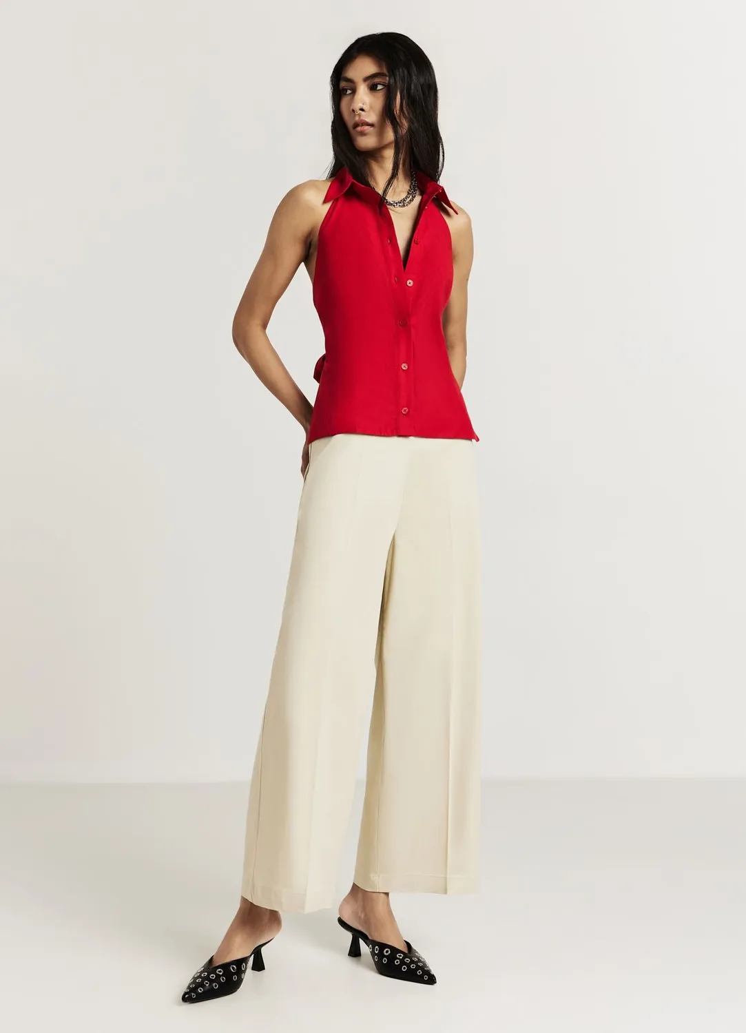 Calliope pantalon culotte coton femme uni regular