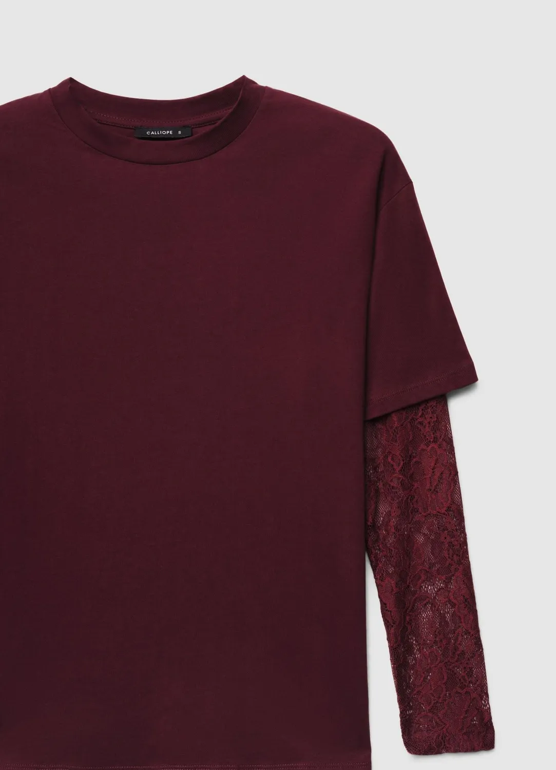Calliope T-shirt manches dentelle col rond