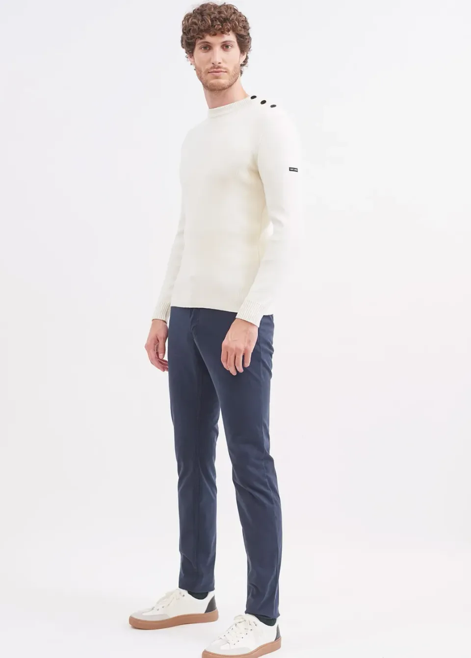 Saint James Voile Hiver pantalon chino Amiral coton stretch