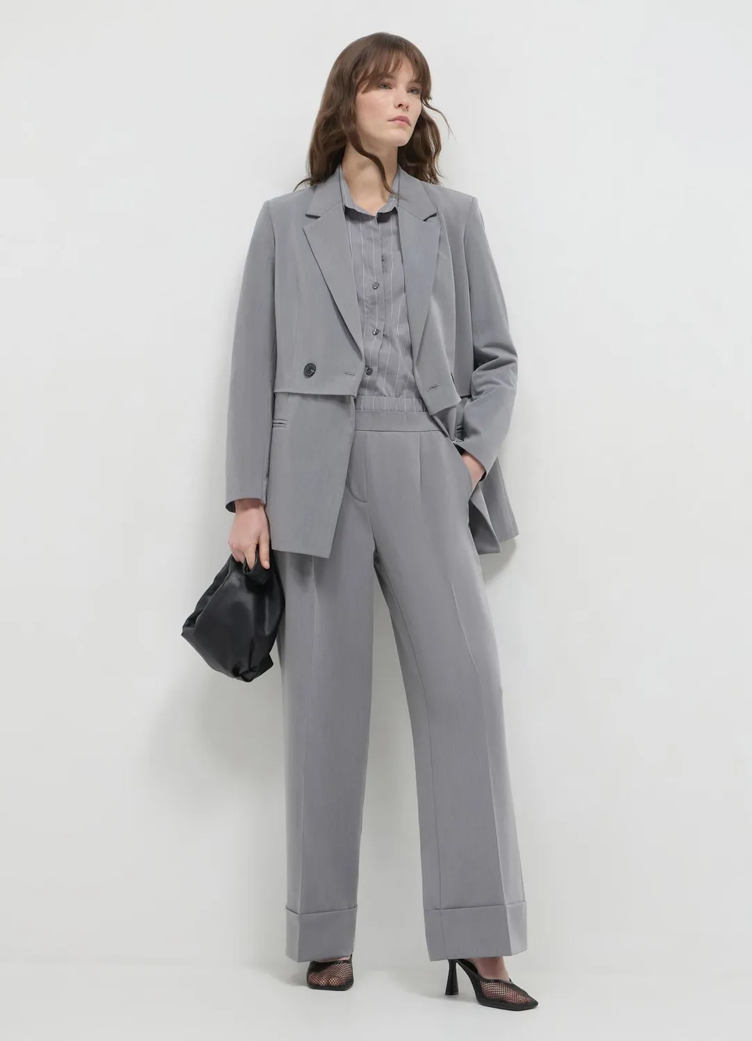 Calliope Pantaloni straight femme revers regular