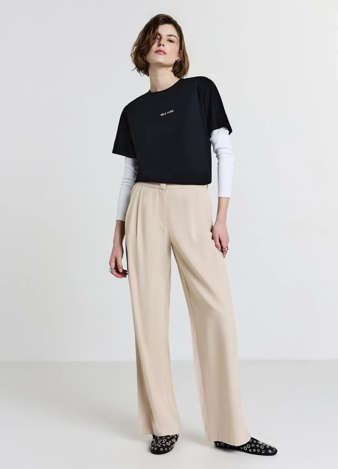 Calliope t-shirt imprime col rond coton femme