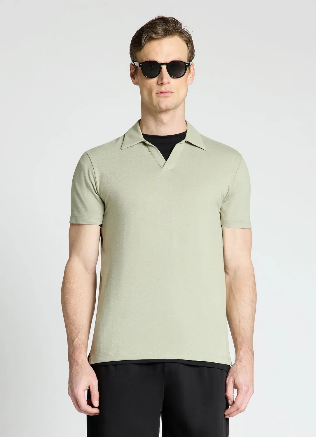 Calliope polo t-shirt homme uni manches courtes