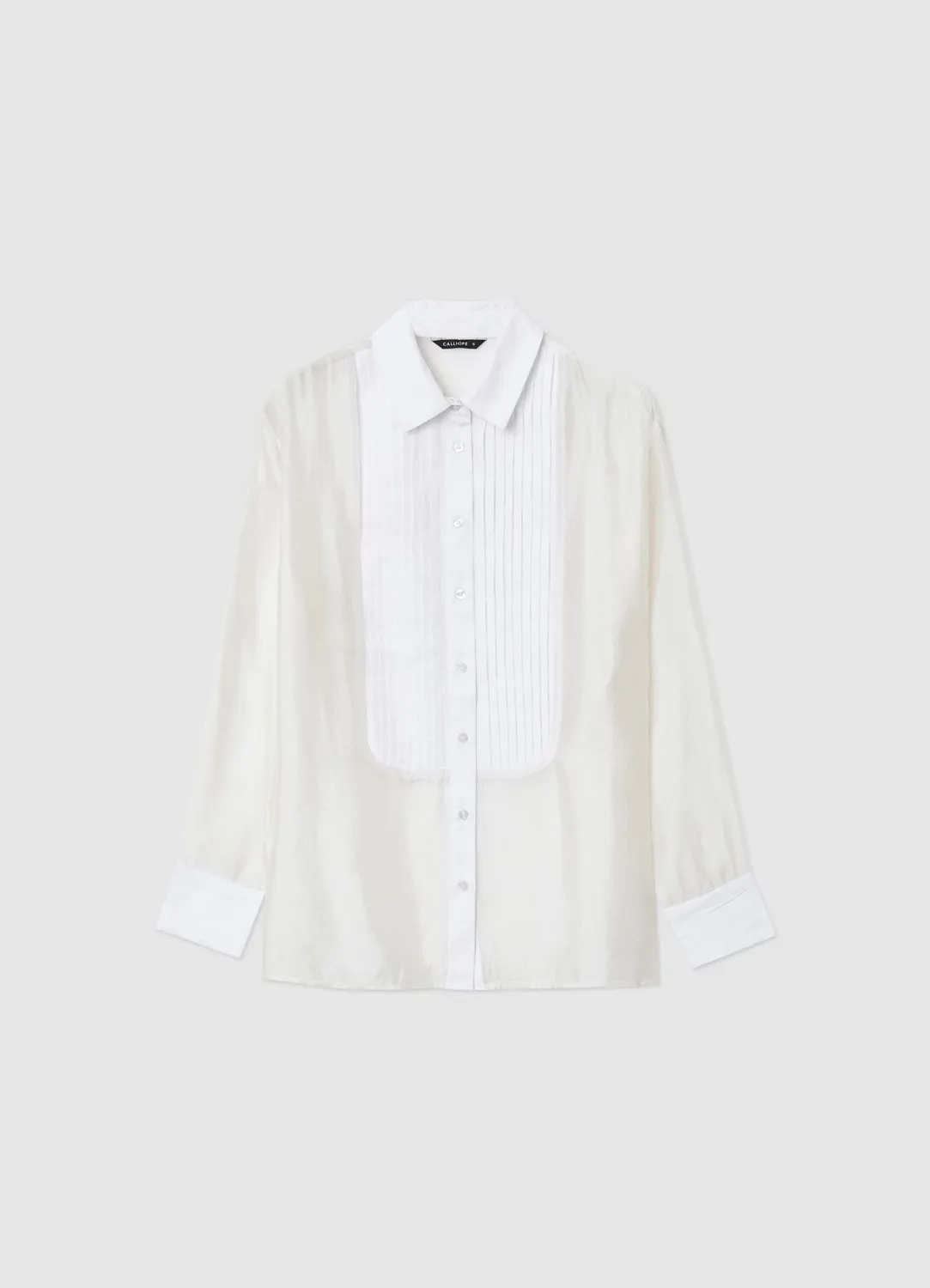 Calliope chemise plastron femme transparente