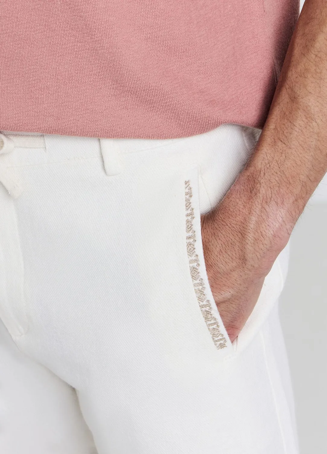 Calliope Short Chino Homme Cordon Broderie Regular