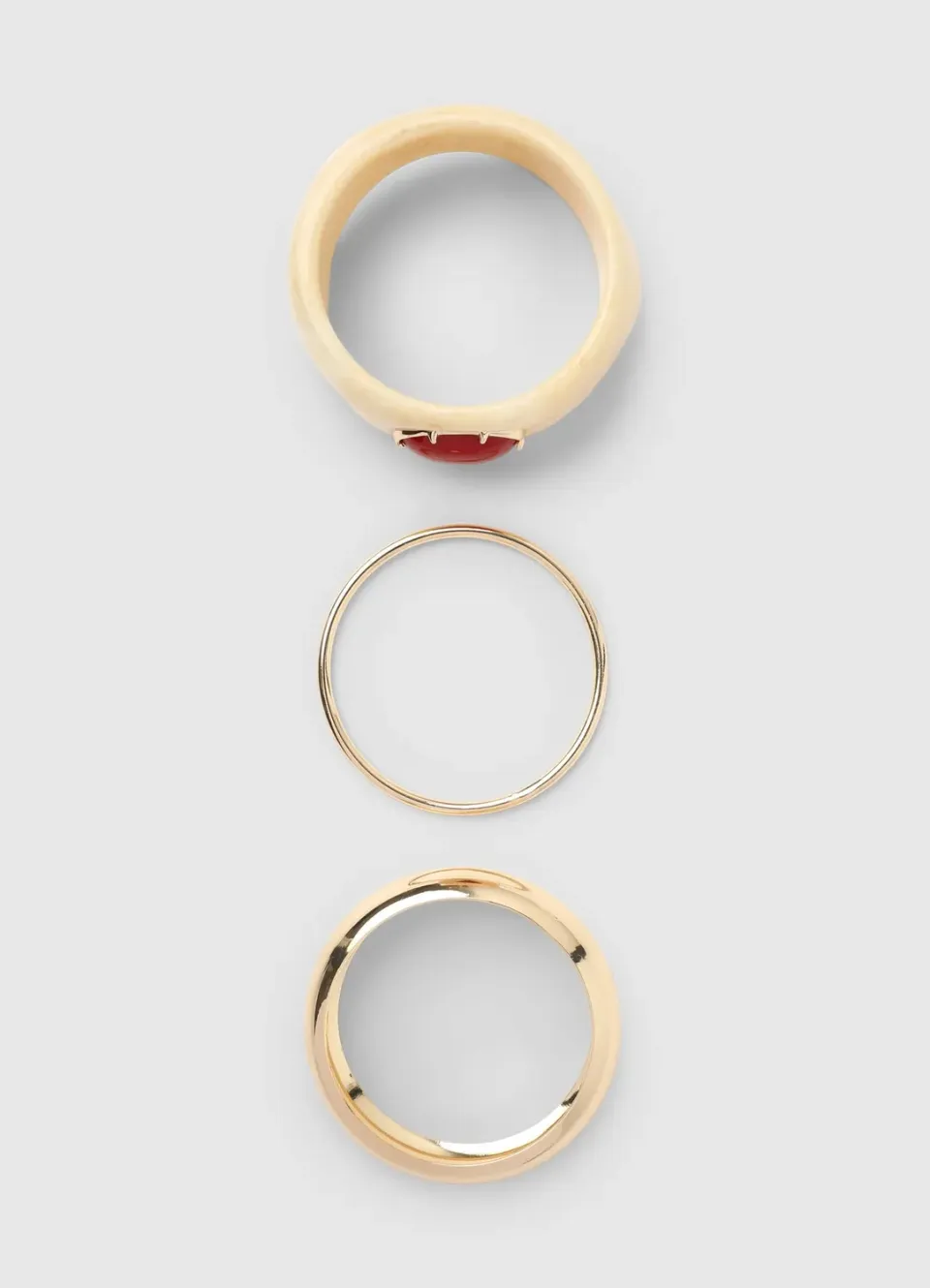 Calliope Lot 3 bracelets rigides femme pierre ovale