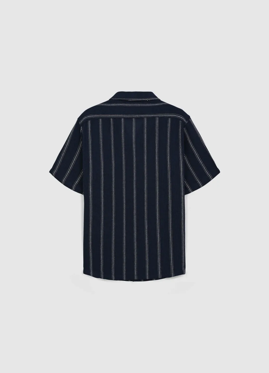 Calliope chemise homme rayée coton manches courtes
