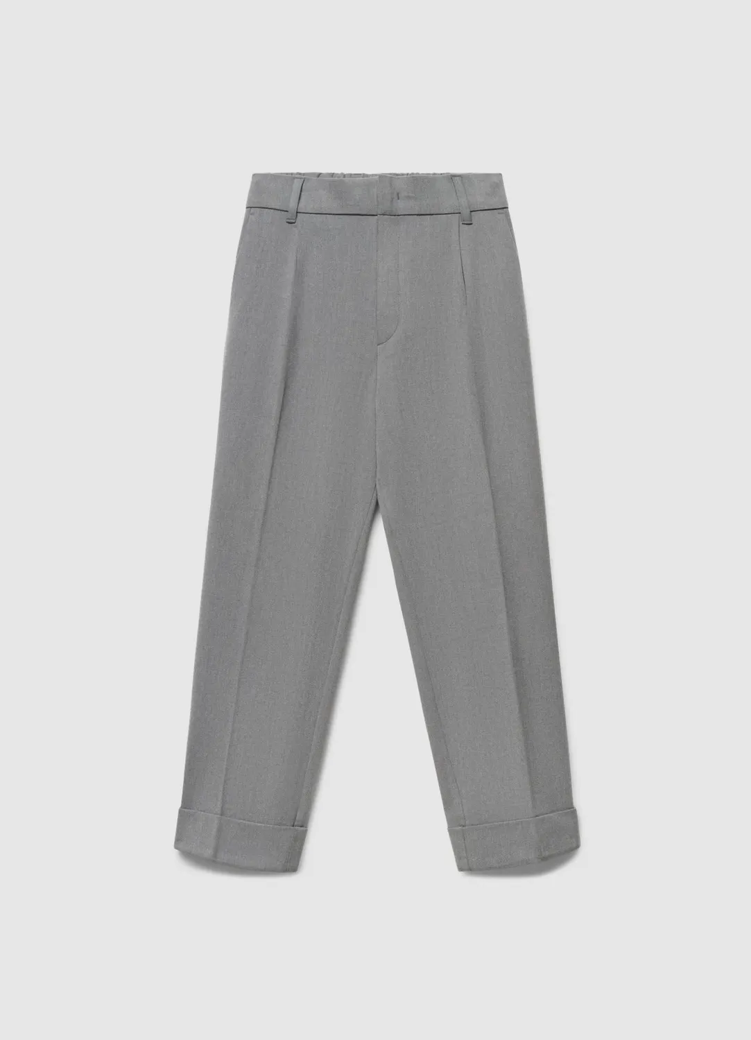Calliope pantalon femme droit taille haute à revers
