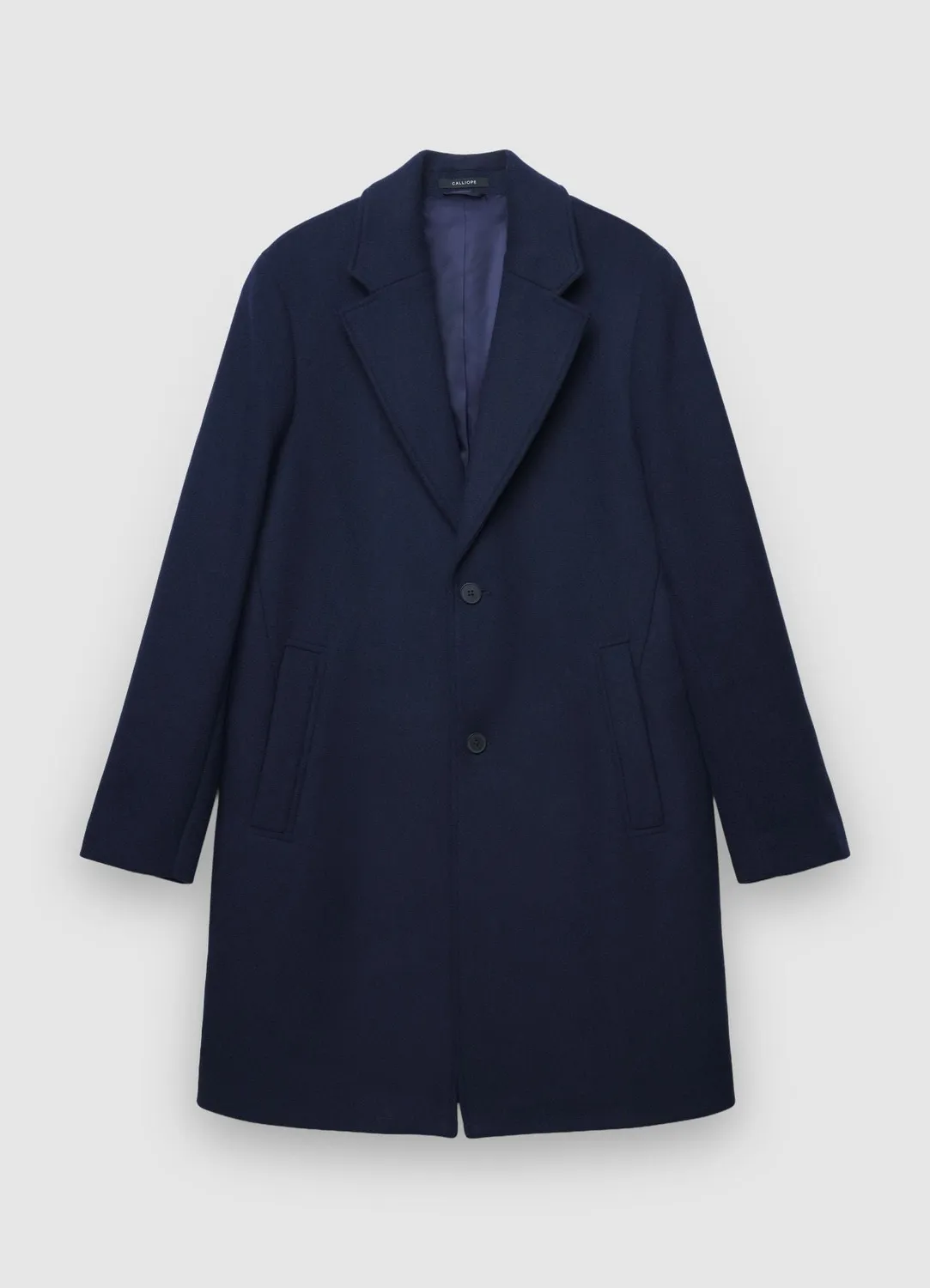 Calliope Atelier manteau homme monopetto revers élégant