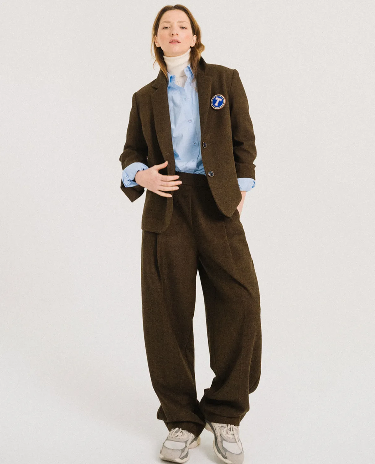 Tinsels Faune Ciel chemise coton popeline brodée