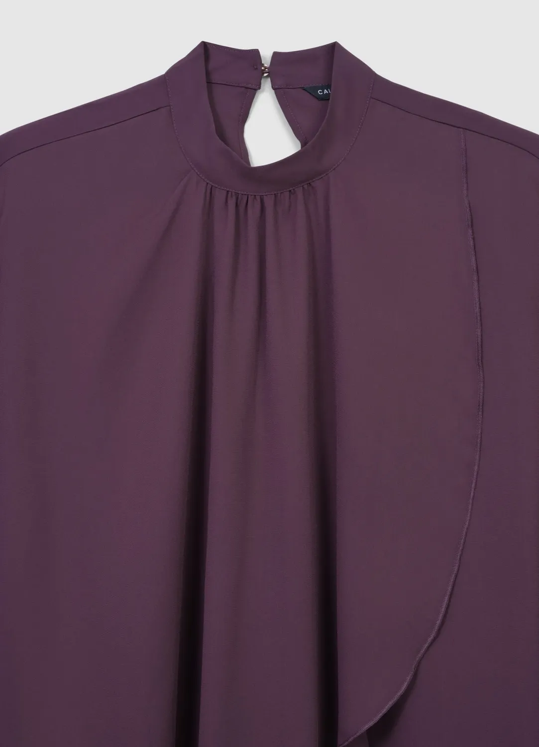 Calliope blouse volants manches longues femme unie