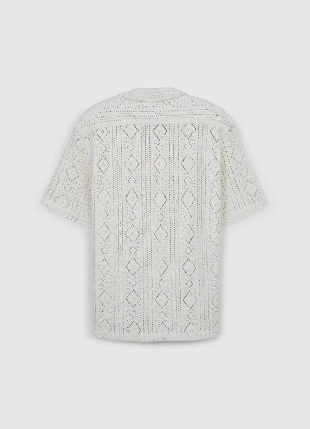 Calliope Chemise Bowling Ajourée Homme Taille L Manches Courtes