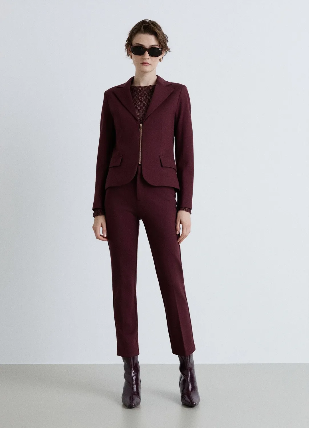 Calliope veste zippée femme col tailleur