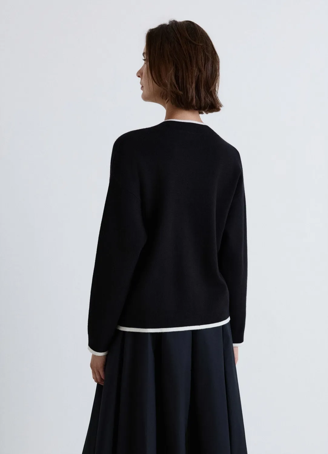Calliope cardigan boutons femme col V contrasté