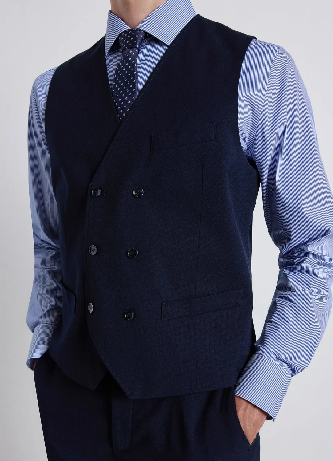 Calliope gilet double boutonnage homme col V