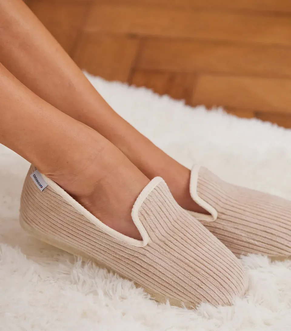 Cocorico Velours charentaise femme beige