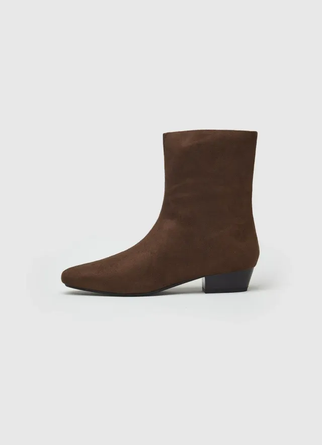 Calliope bottines femme cheville talon bas zip latéral