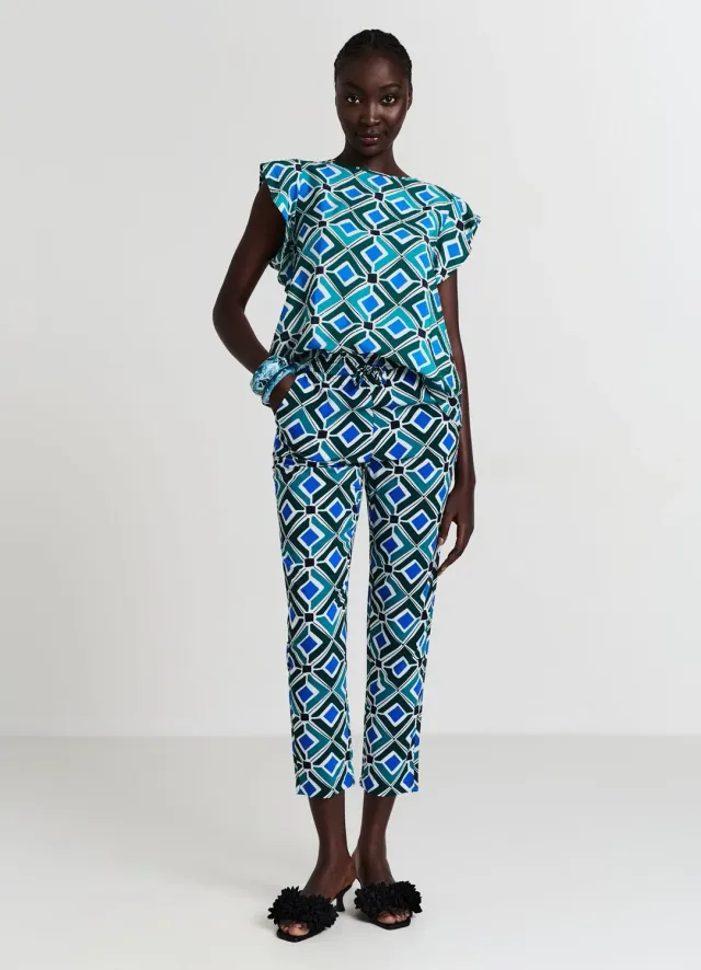 Calliope pantalon fantaisie femme à motif