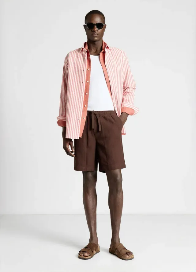 Calliope bermuda jacquard homme rayé élastique