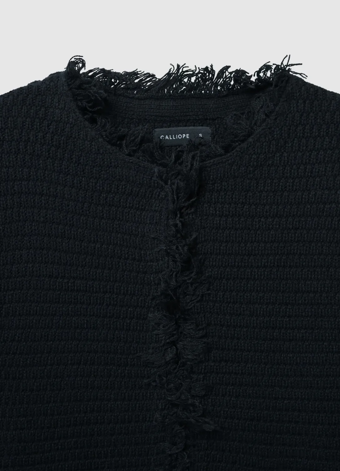 Calliope franges cardigan femme col rond