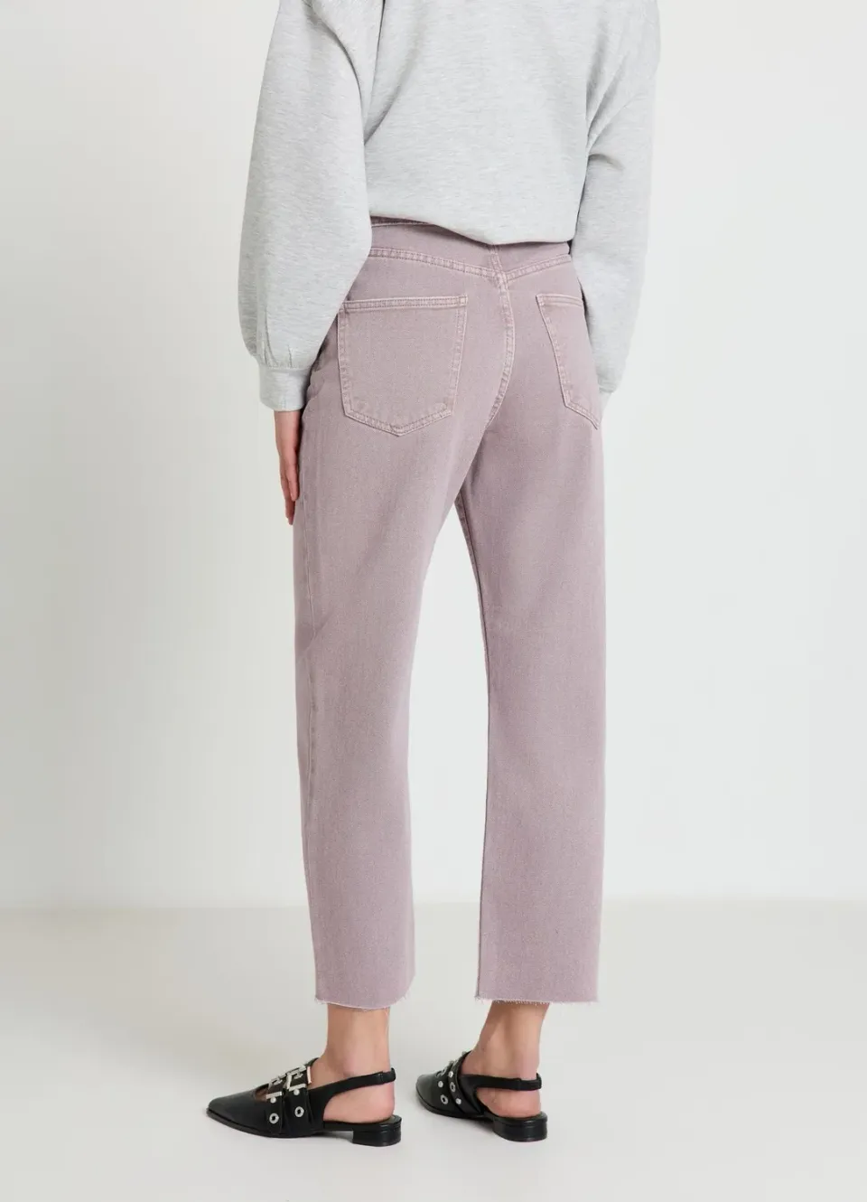 Calliope jean straight crop femme uni