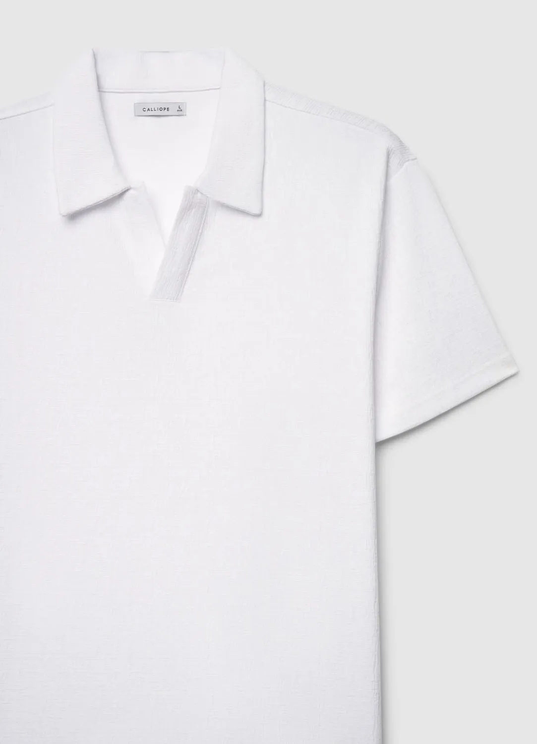 Calliope polo derby homme coton gaufré