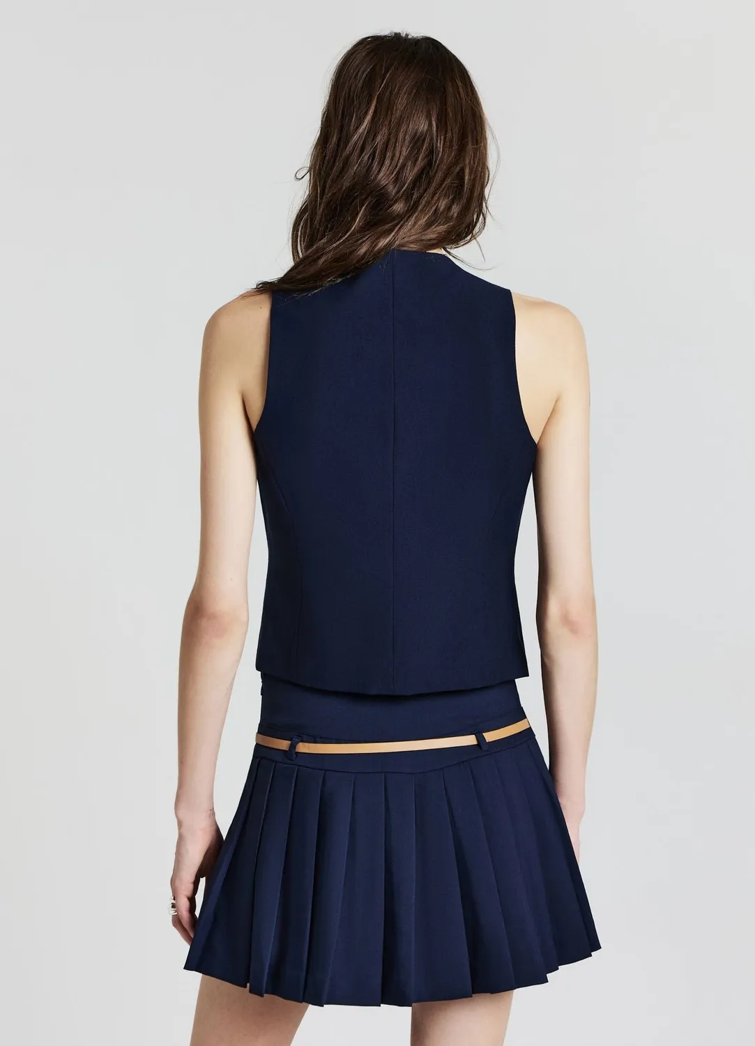 Calliope gilet uni femme col V boutons